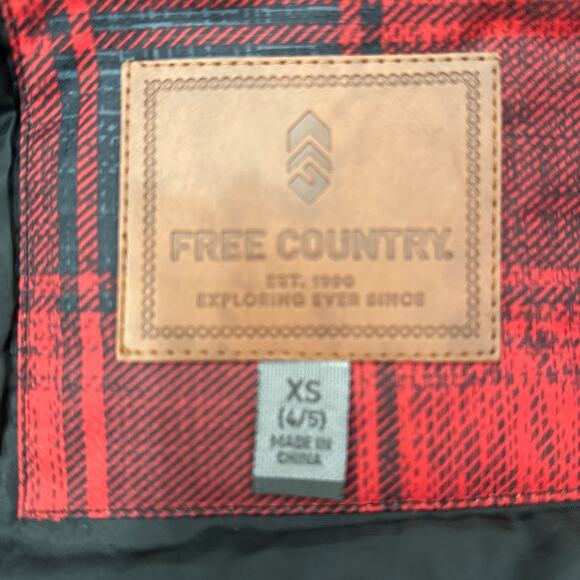 Free Country Boys sz. XS red & black winter coat, warm, cozy #4293 - Picture 9 of 10